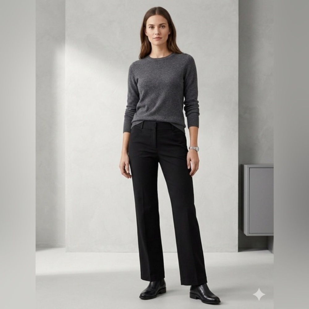 The Limited Women’s 8 Reg Exact Stretch Trouser Black Flare Dress Pant 8R
